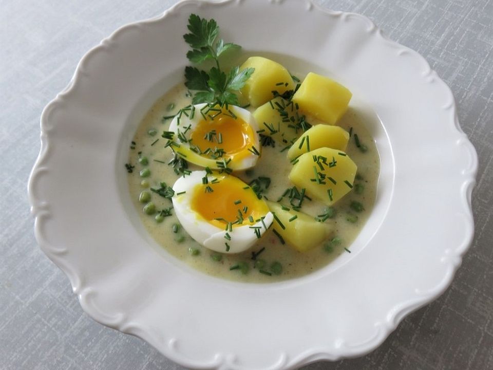 Eier in Erbsen-Senf-Soße von McMoe | Chefkoch