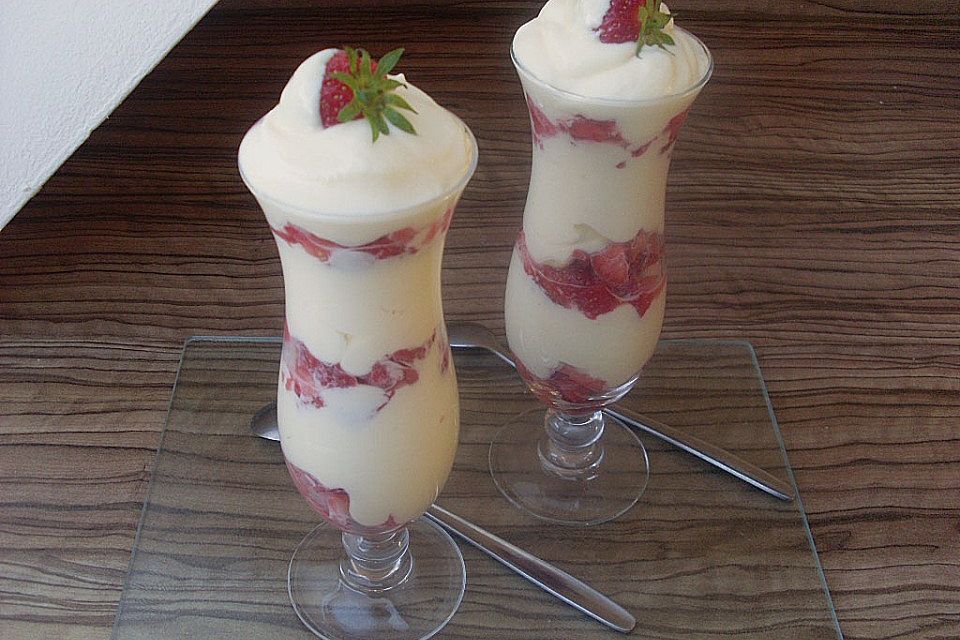 Erdbeeren mit Eierlikörcreme