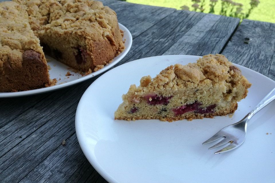 Brombeer-Apfel-Kuchen mit Zimtstreusel