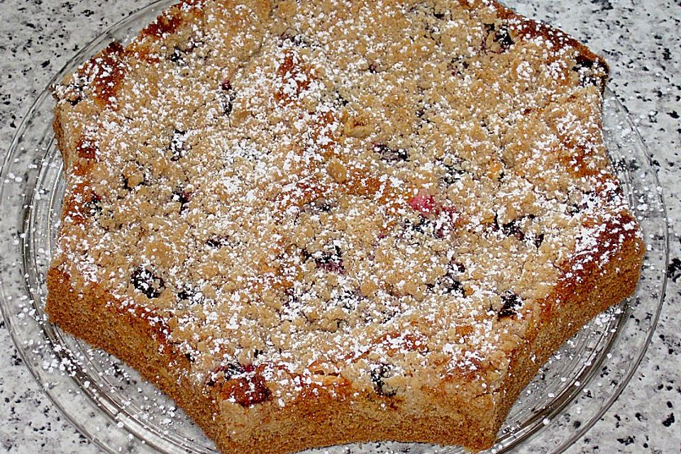 Brombeer-Apfel-Kuchen mit Zimtstreusel