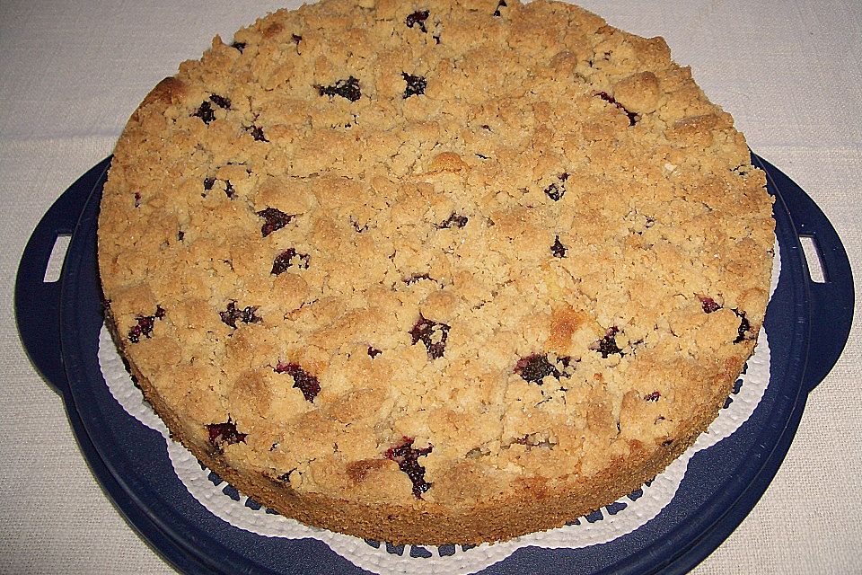 Brombeer-Apfel-Kuchen mit Zimtstreusel