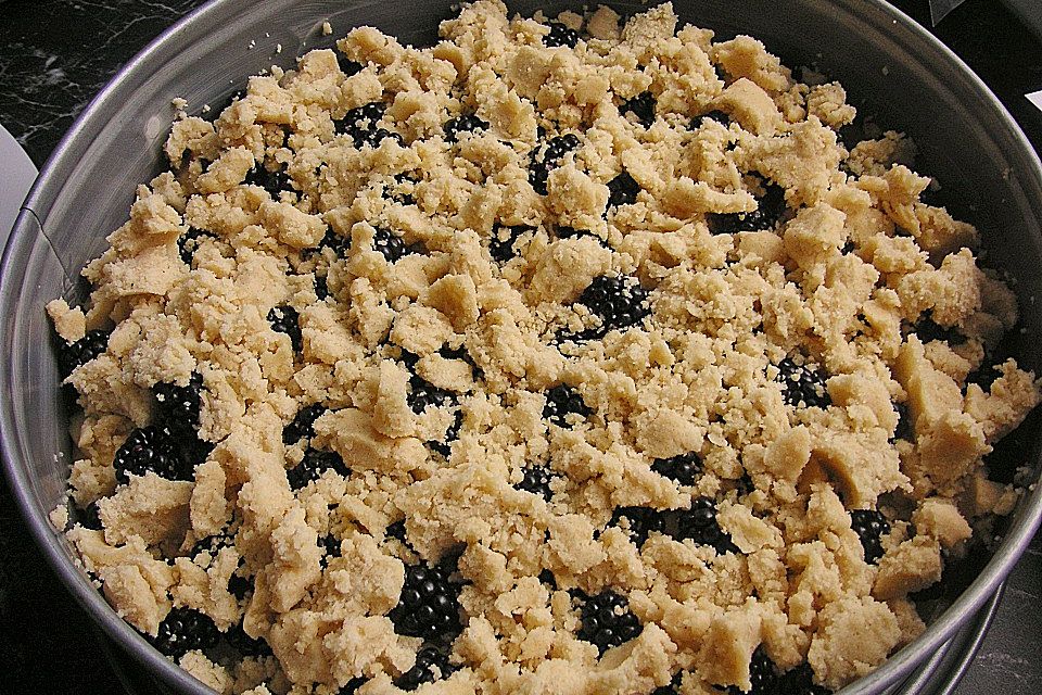 Brombeer-Apfel-Kuchen mit Zimtstreusel