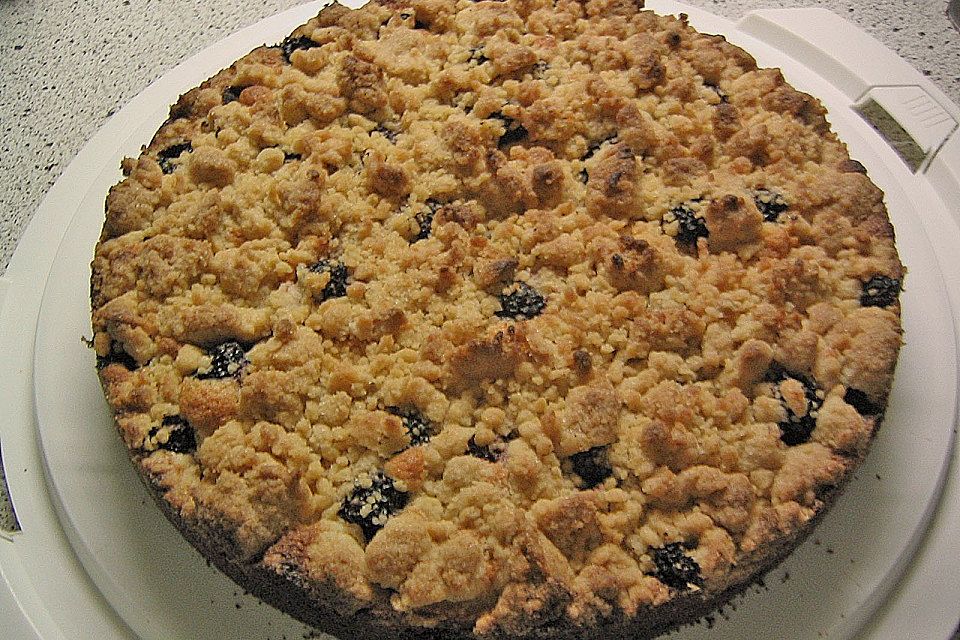 Brombeer-Apfel-Kuchen mit Zimtstreusel