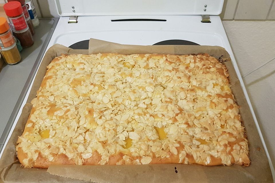 Schneller Blechkuchen mit Obst