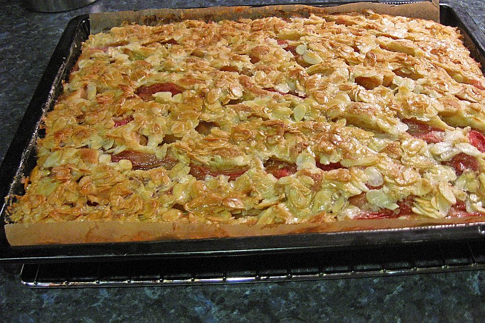 Schneller Blechkuchen mit Obst