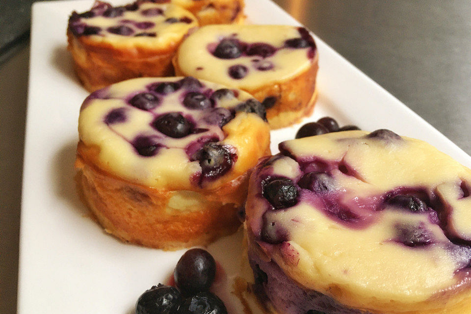 Quarkkuchen mit Heidelbeeren