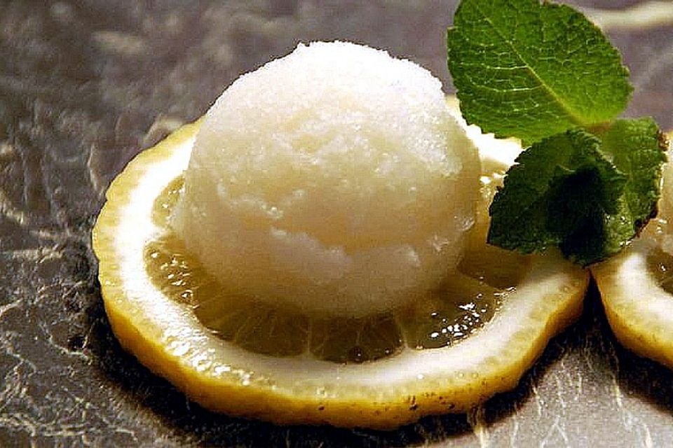 Zitronensorbet