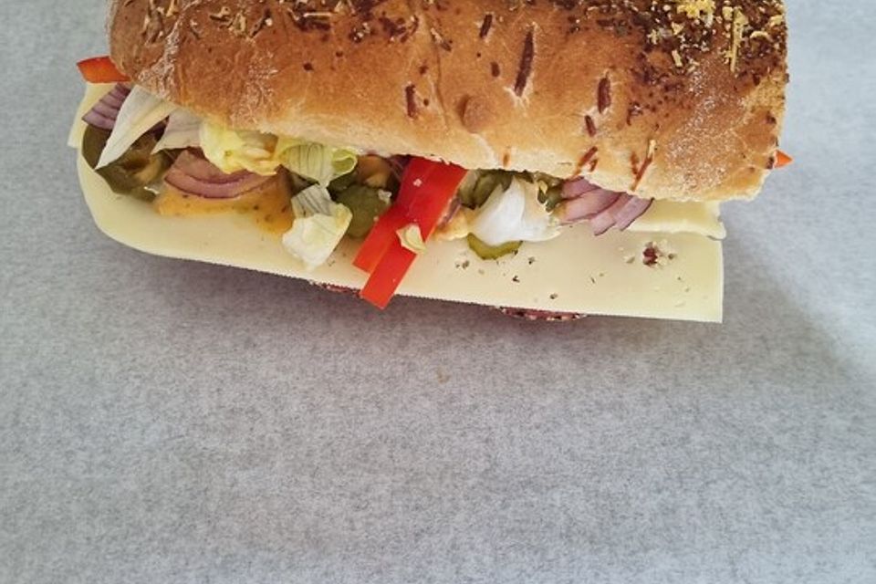 Super fluffige Sandwichbrote im Subway - Style Super fluffige Sandwichbrote im Subway - Style