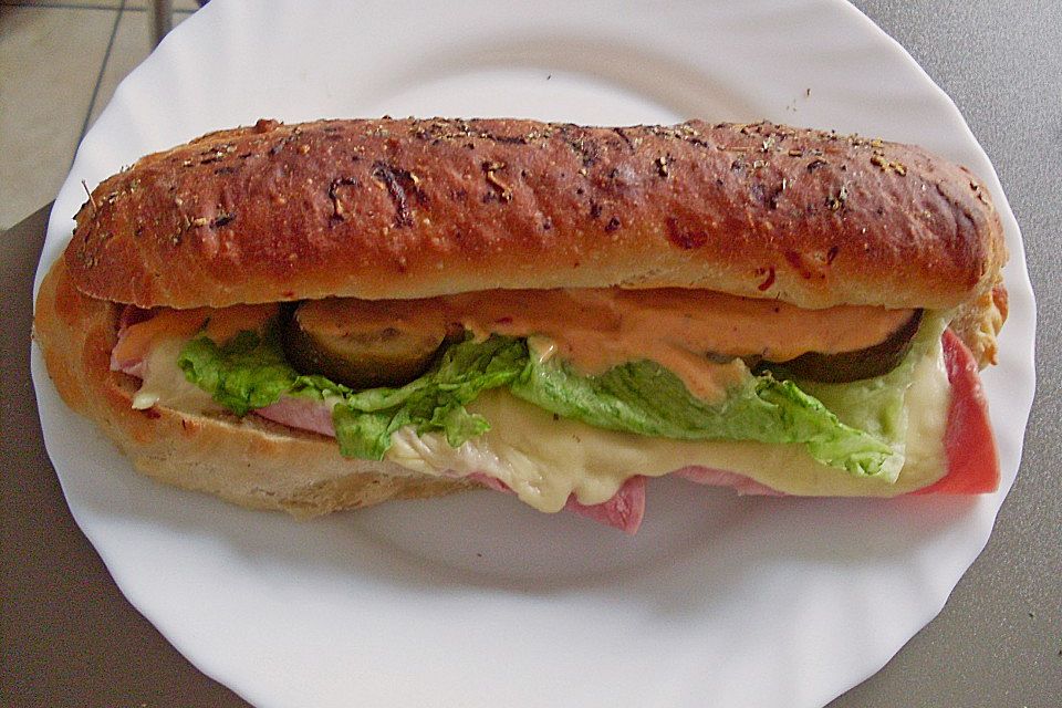 Super fluffige Sandwichbrote im Subway - Style Super fluffige Sandwichbrote im Subway - Style