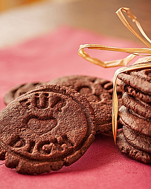 Schoko - Cookies mit Erdnussbutter - Füllung