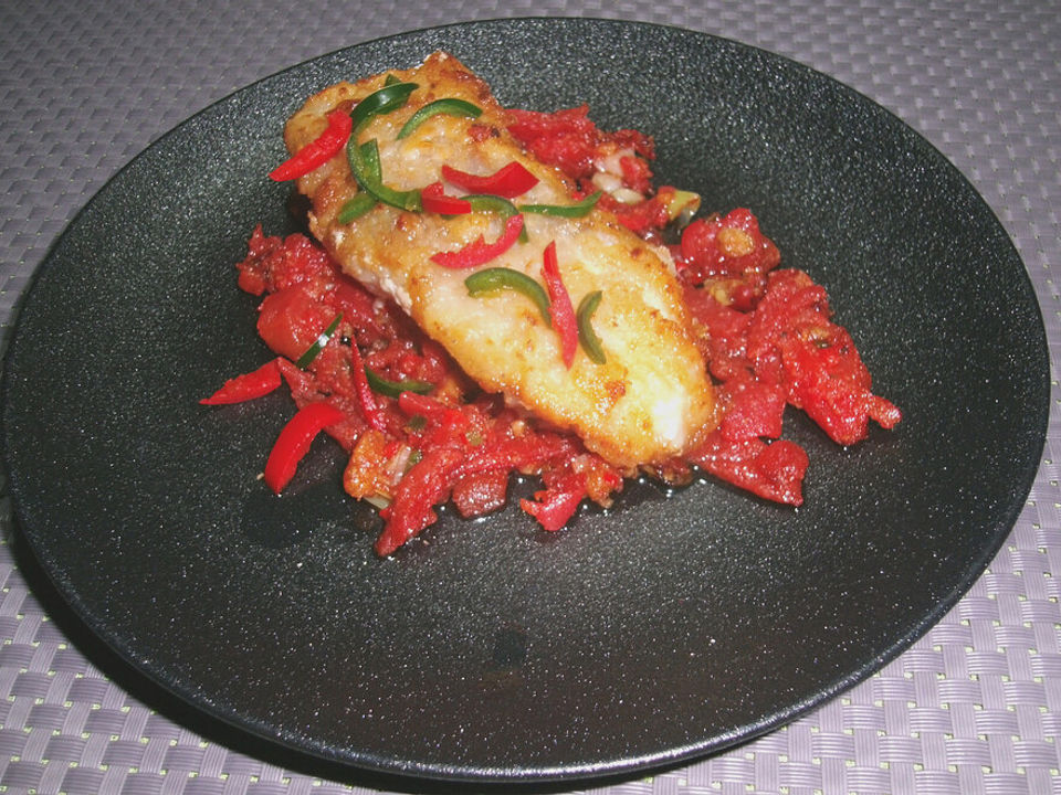 Fischfilet mit Chili - Tomaten - Concassée von ars_vivendi| Chefkoch