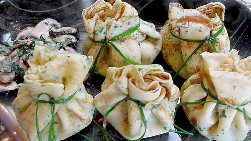 Pfannkuchenbeutel Mit Pilzfullung Von Koelkast Chefkoch 