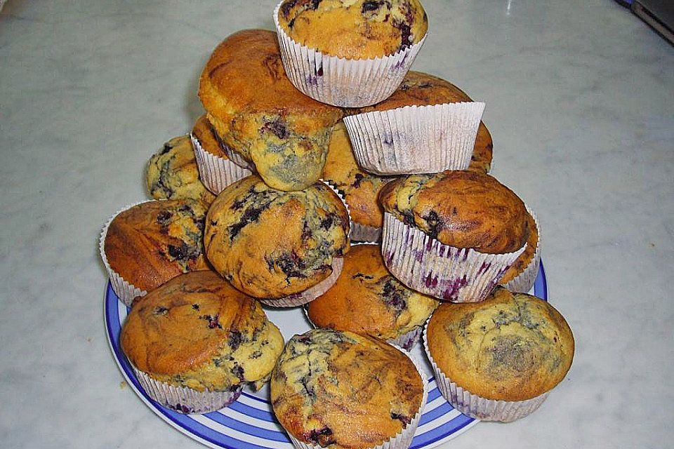 Vanille - Heidelbeer - Muffins