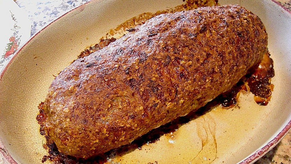 Hackrolle mit Spinat - Ei - Füllung von Creativkoch