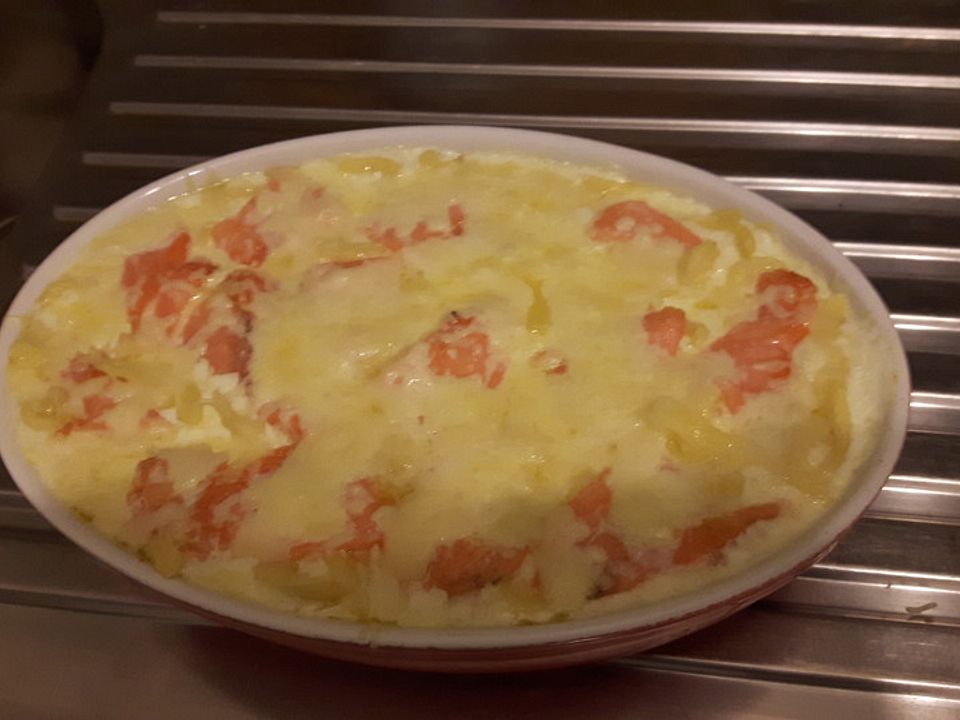 Käsespätzle mit Lachs und Shrimps - Auflauf von Kaukau | Chefkoch