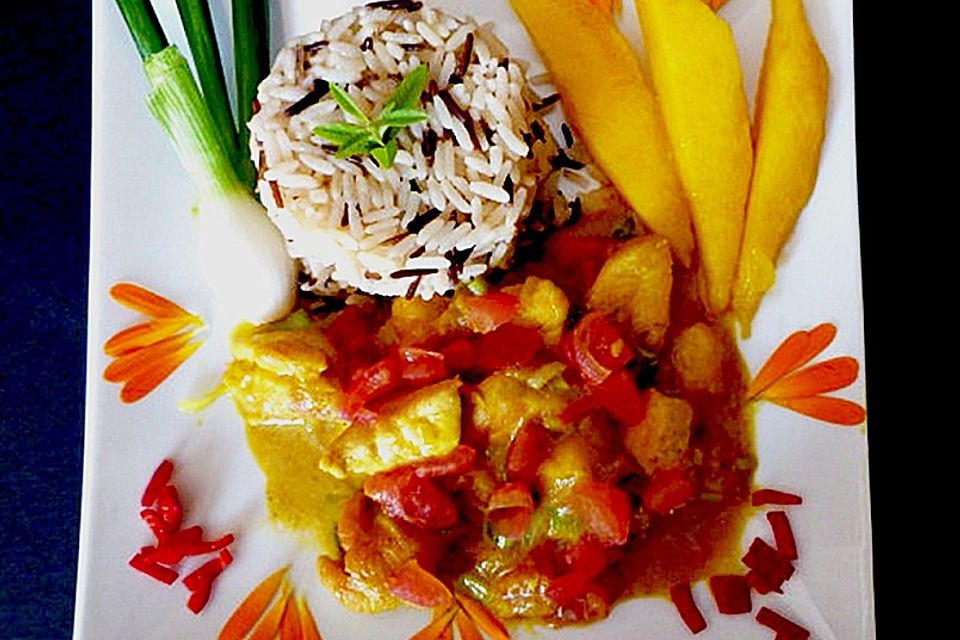 Hähnchencurry mit Mango und Kokosmilch