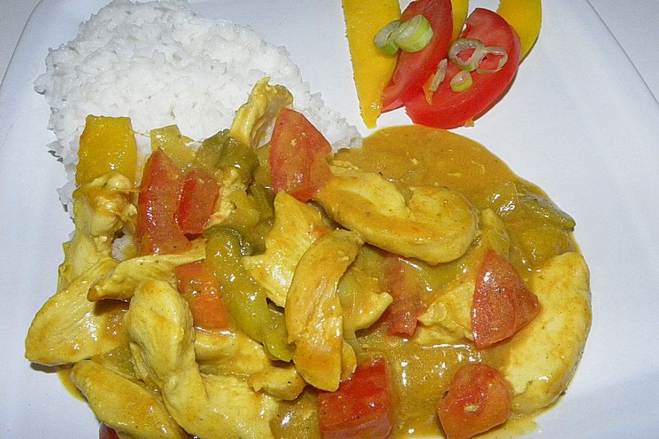 Hähnchencurry mit Mango und Kokosmilch