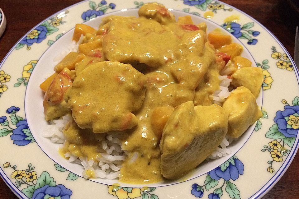 Hähnchencurry mit Mango und Kokosmilch