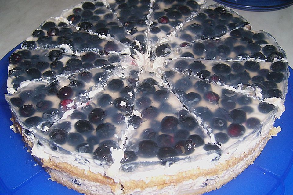 Heidelbeer - Quark - Sahne - Torte