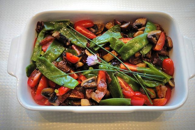Champignonsalat mit Zuckerschoten von Wagerla| Chefkoch