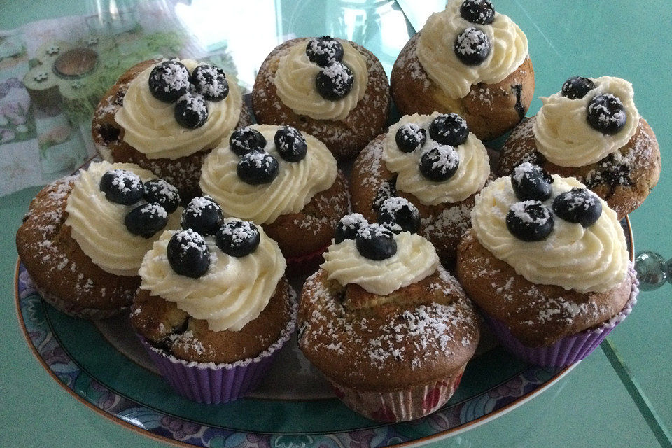 Blaubeeren - Quark Muffins