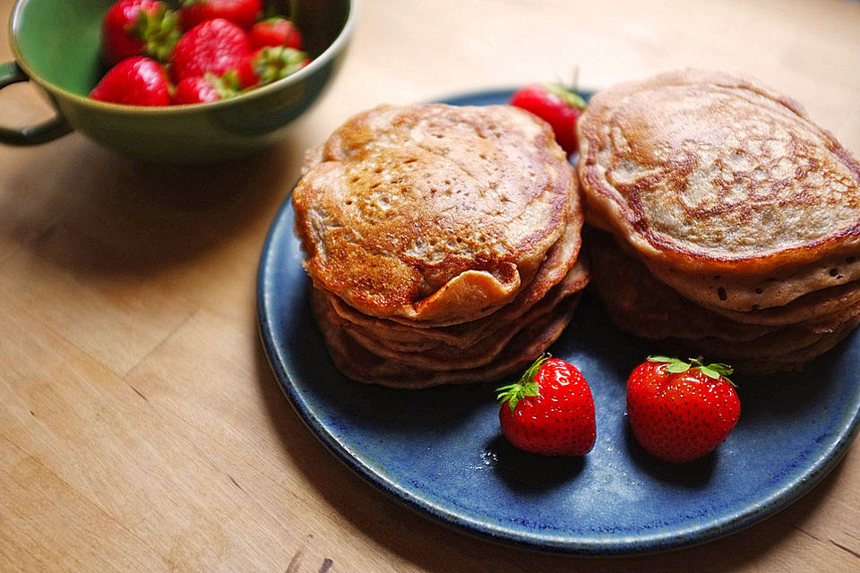 Süße Vollkorn-Hefepfannkuchen