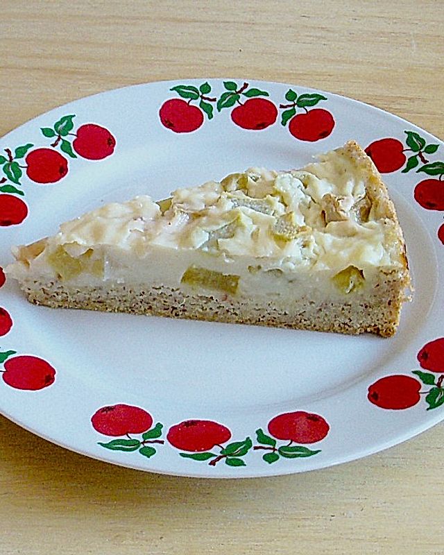 Rhabarber - Pudding - Kuchen
