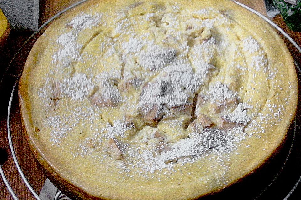 Rhabarber - Pudding - Kuchen