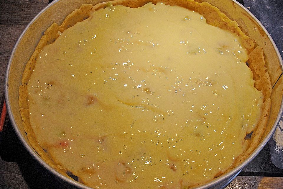 Rhabarber - Pudding - Kuchen