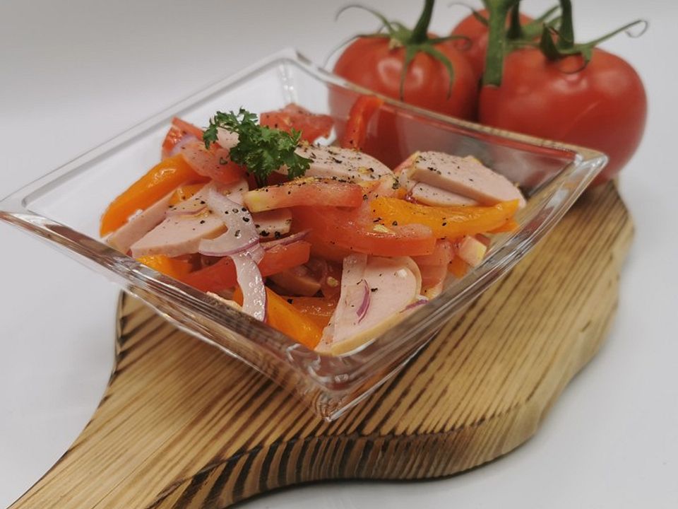 Wurstsalat mit Paprika und Tomaten von guncity19| Chefkoch