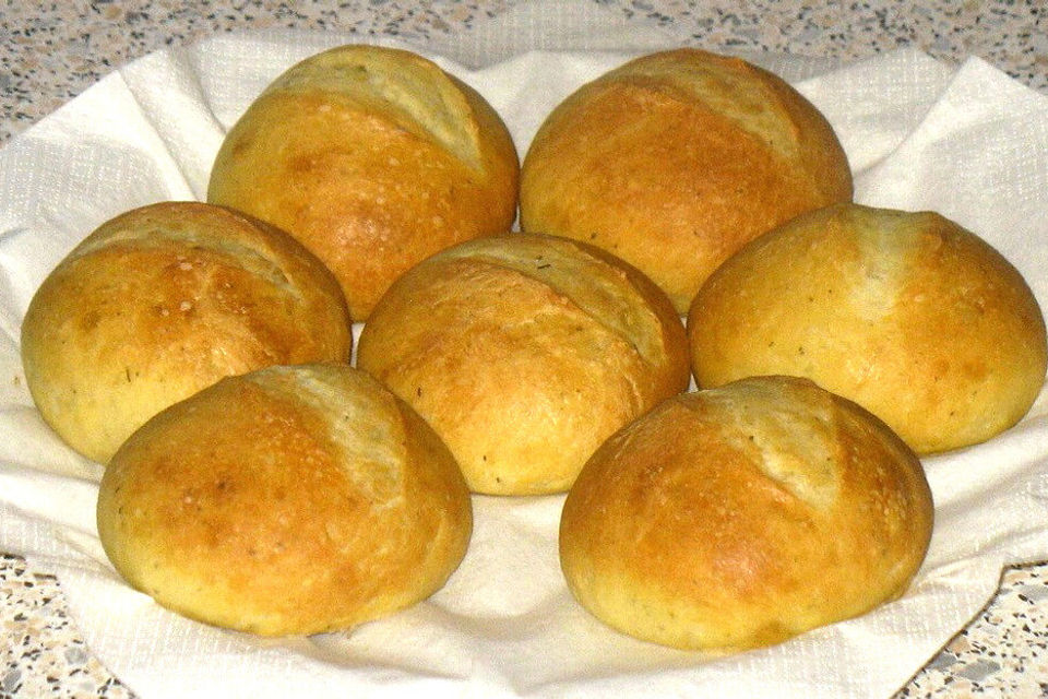 Partybrötchen mit Frischkäse