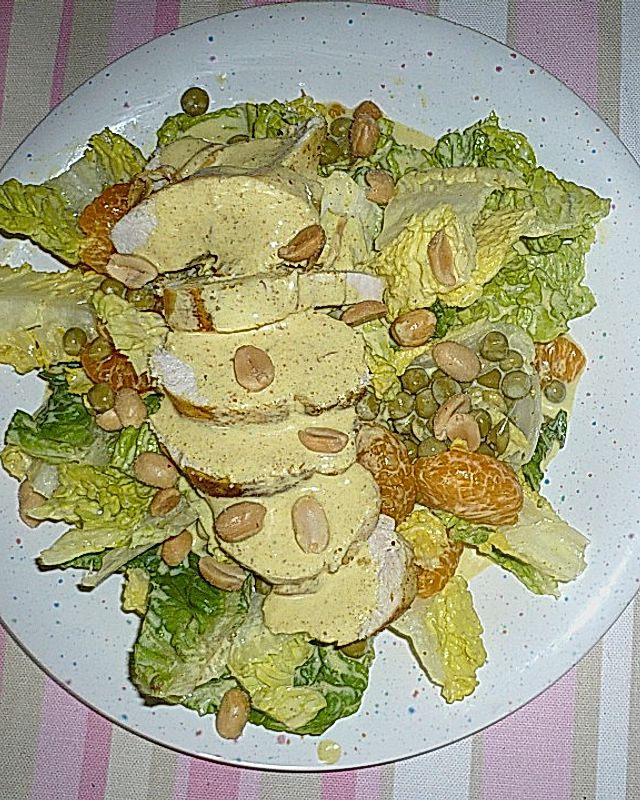 Hähnchen - Curry - Salat