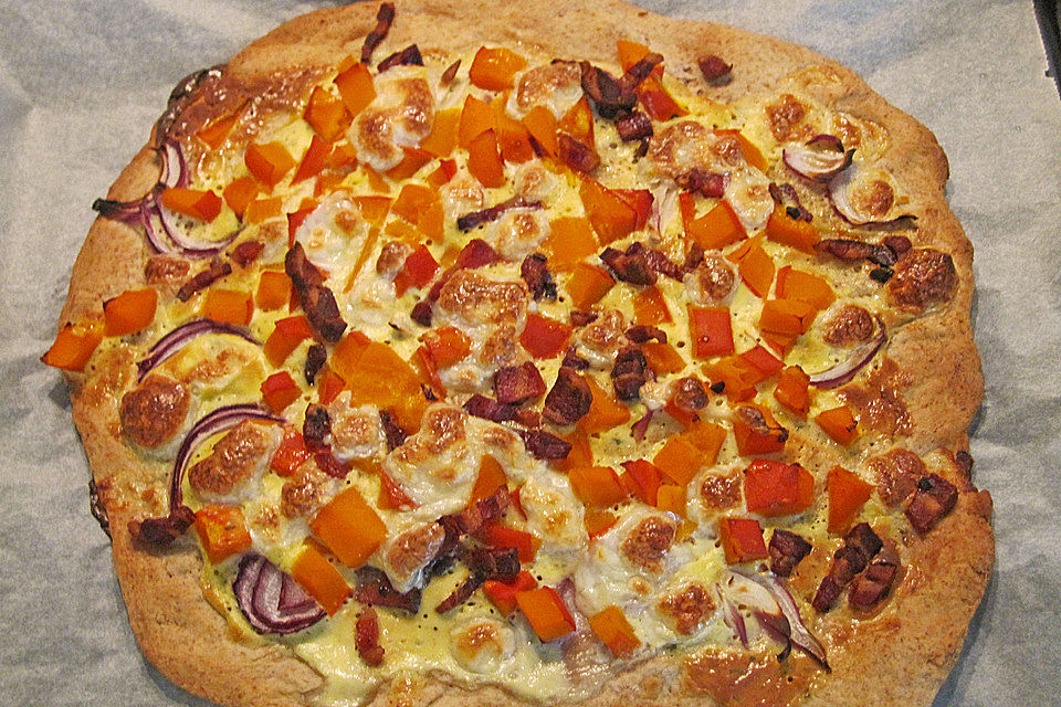 Kürbis - Speck - Flammkuchen