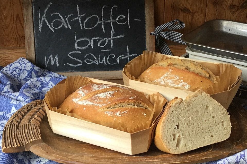 Kartoffelbrot mit Sauerteig