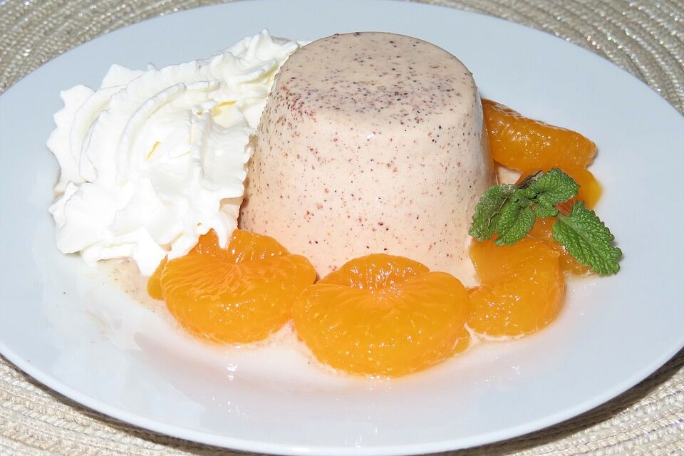 Lebkuchen - Panna Cotta mit Mandarinen