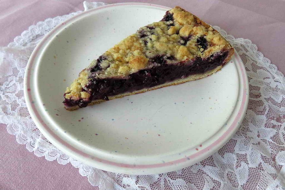 Schwarzbeerkuchen (Heidelbeerkuchen)