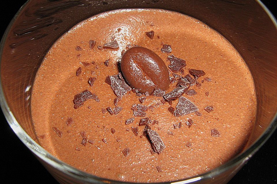 Echtes Mousse au chocolat, ohne Sahne und Rum