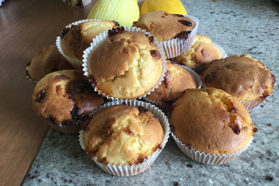 Weiße Schokolade - Zitronen - Muffins