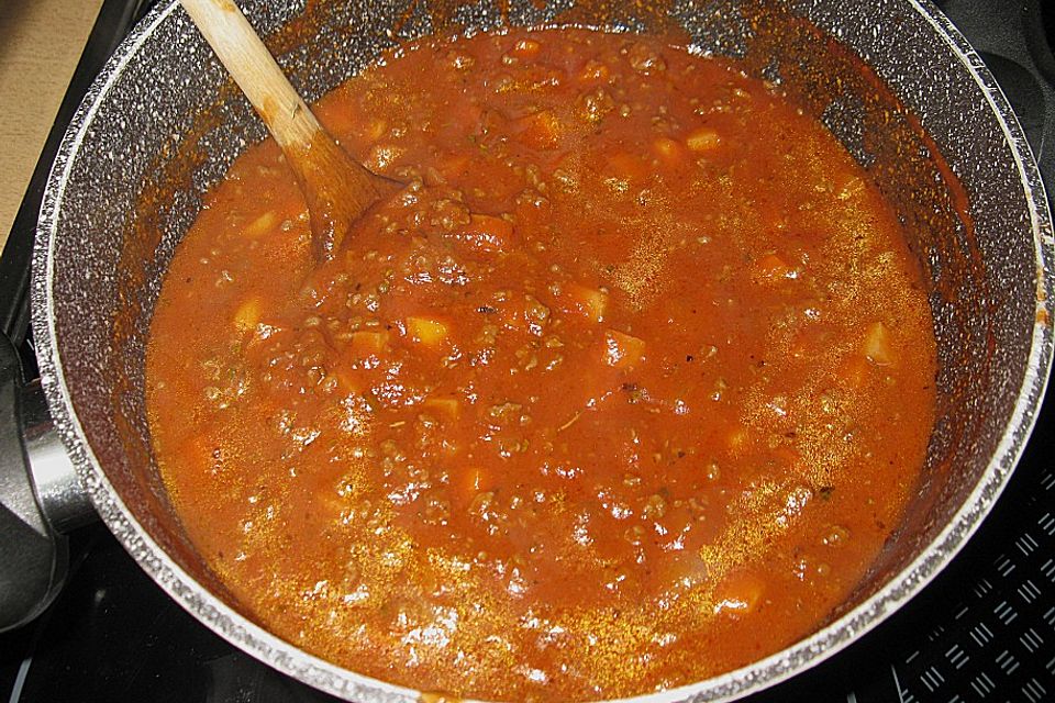 Bolognese Sauce mit Soja - Spiralen