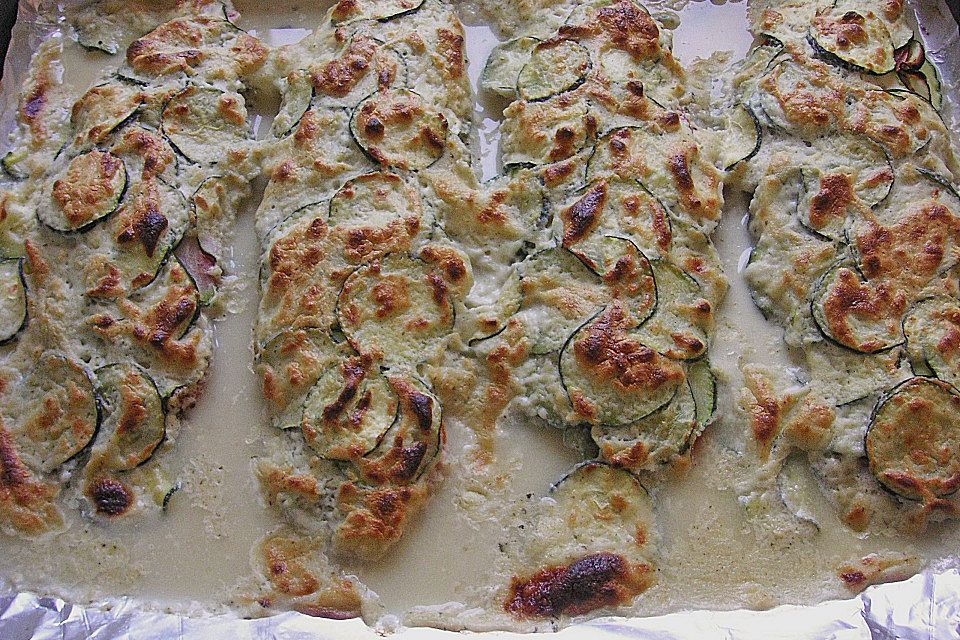 Fischgratin mit Frischkäse - Kräuterkruste