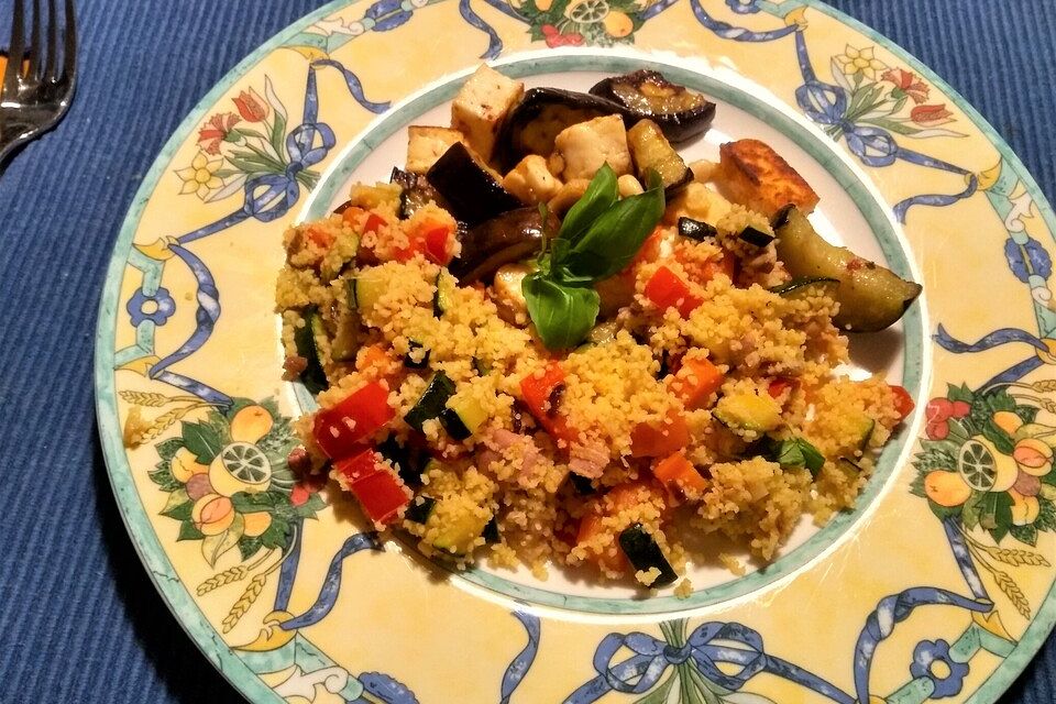 Couscous - Salat mit karamellisiertem Gemüse