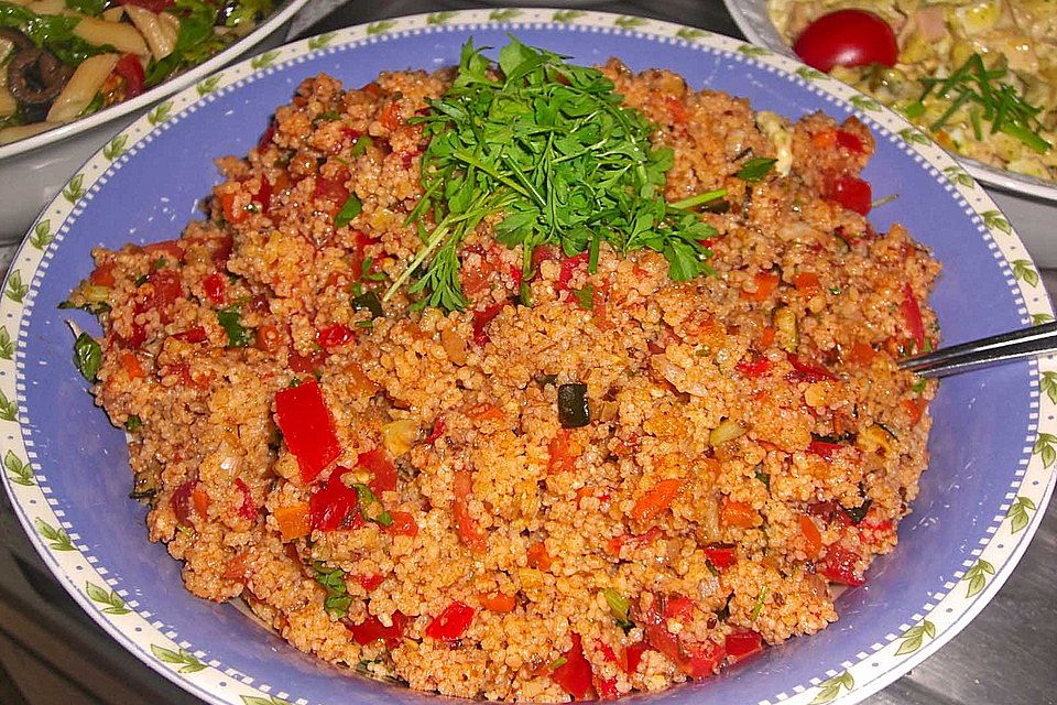 Couscous - Salat mit karamellisiertem Gemüse