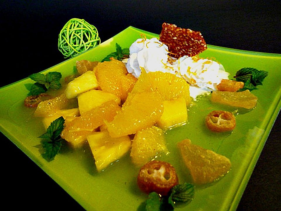 Orangen-Ananas-Kompott mit Ananaskrokant von ars_vivendi| Chefkoch