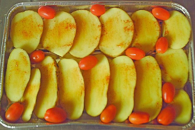 Grillkartoffel mit Mozarella und Tomate überbacken von channy| Chefkoch