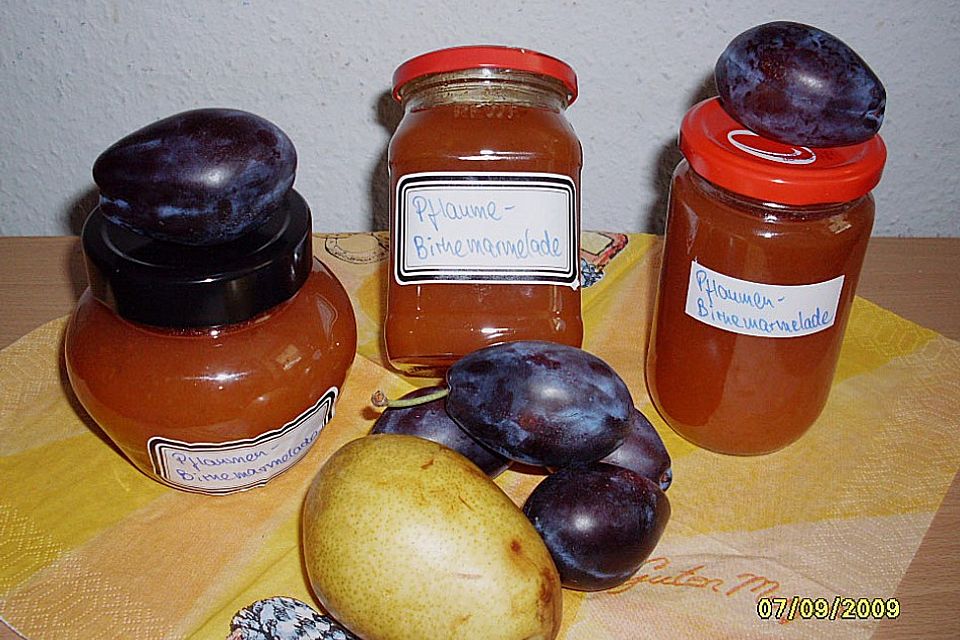 Pflaumen - Birnen - Marmelade