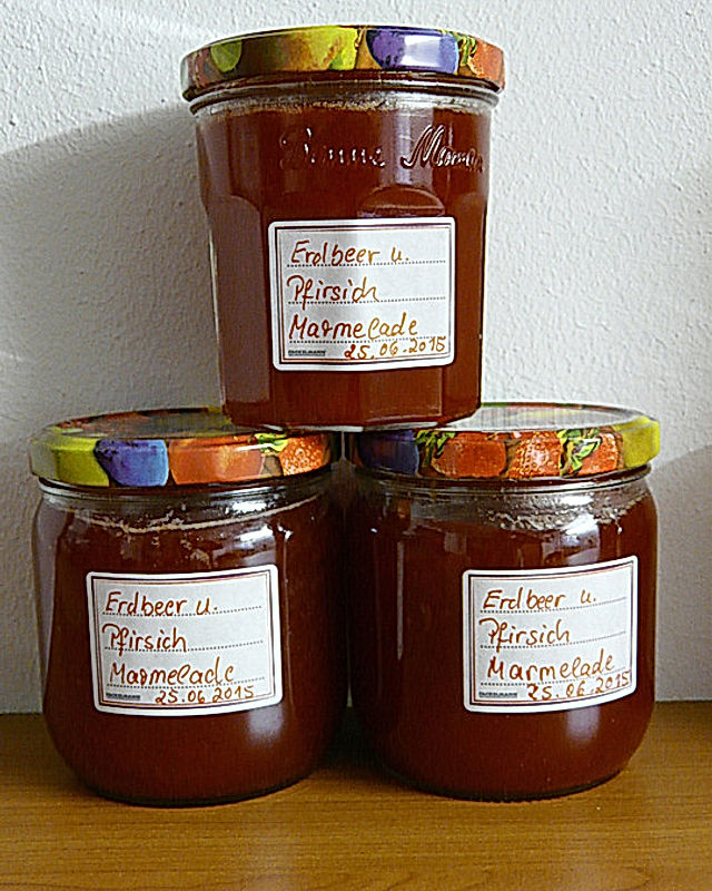 Erdbeer - Pfirsich - Marmelade