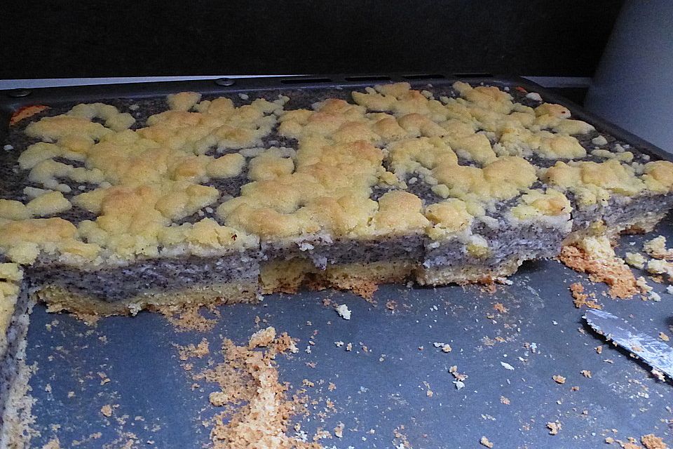 Leckerer Mohnkuchen mit Grieß Leckerer Mohnkuchen mit Grieß