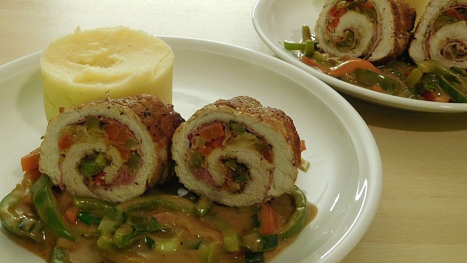 Gefulltes Huhnerschnitzel Mit Paprikafulle Von Rumiho Chefkoch 