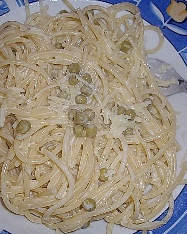 Spaghetti mit Zitronen - Sahne - Soße