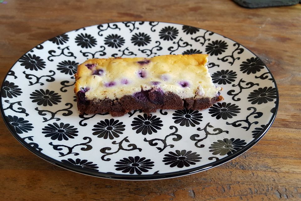 Blaubeer - Käsekuchen - Brownies